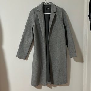 Zara grey coat with pockets
